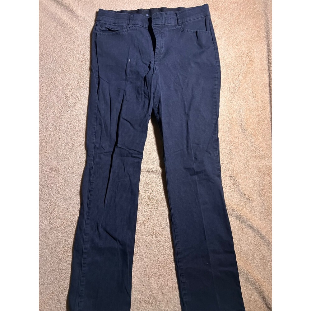 Gloria Vanderbilt Women 6 Missy‎ Black Pinstripe Elastic Waist Band Dress Pant